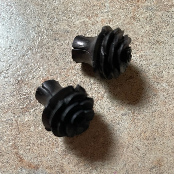 Natural Wood Black Lotus Plugs Gauges 00 - Picture 2 of 3